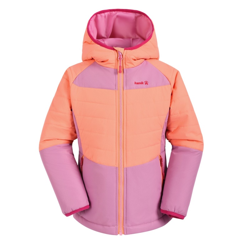 Kurtka całoroczna Kamik Celeste (wiatroszczelna, odblaskowa) brzoskwiniowo-pomarańczowa dla dziewczynek